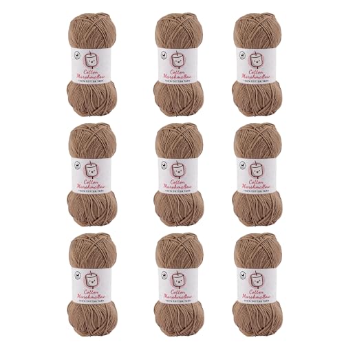 Image of NESTNHAVEN Cotton Marshmallow 100% Cotton Yarn - (50 g, 130 m) - Luxury Yarn for Crochet, Amigurumi, Embroidery, Toys, Garments, Flowers and Hobby Projects (Yellow) |