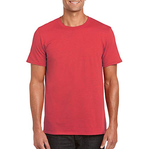 Gildan Mens Short Sleeve Soft-Style T-Shirt (XL) (Heather Red)
