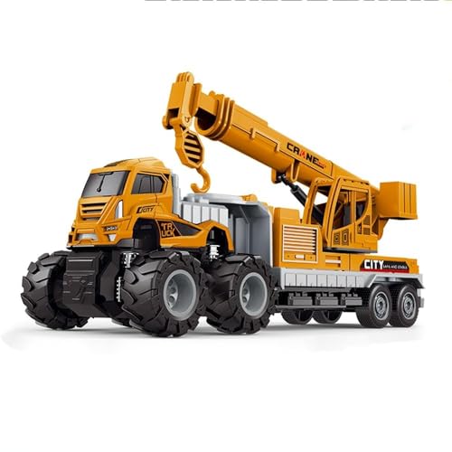 Image of Constrution Crane Truck 1:43 Metal Toys Alloy Diecast Truck Set Toy, Diecast Miniature Car Model Best Birthday Gift for Kids [Multicolor = Sent Any 1 Truck]