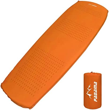 Padama Self-Inflating Sleeping Pad for Camping Inflatable Mat Waterproof Portable Compact Lightweight Insulated Ultralight Foam Sleeping Bed for Floor Air Mattress Backpacking Travel Hiking Tent Car