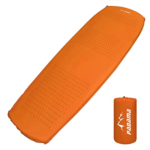 Padama Self-Inflating Sleeping Pad for Camping Inflatable Mat Waterproof Portable Compact Lightweight Insulated Ultralight Foam Sleeping Bed for Floor Air Mattress Backpacking Travel Hiking Tent Car