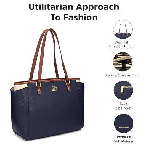 Image of Lavie Signature Women's Lincoln Large Tote Laptop Bag | Tote Laptop Bag for Work | Ladies Purse | Stylish Shoulder Bag | Gift for Women