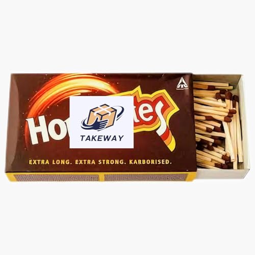 Image of Matchboxes - Pack of 10 Boxes, Total 2100 Matchsticks, Wooden, Unflavored, Stick Type Matchsticks home lit Boxes