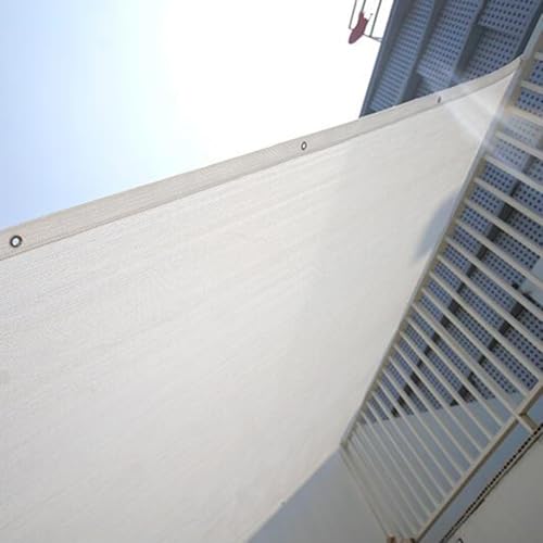 Filet de protection solaire blanc 3x3m idéal pour ombrager un patio ou une serre de jardin - 6