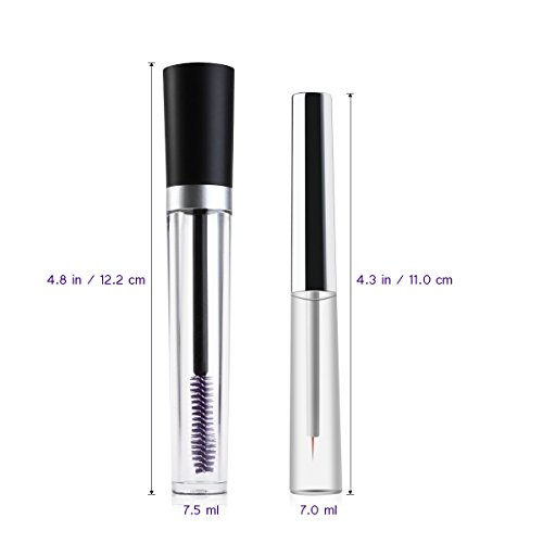 Frcolor – 3 frascos vazios para cílios com tubo de rímel de 7,5 ml com 1 recipiente de 7 ml para fra