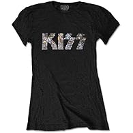Black t-shirt with diamond logo from KISS. Available in Small, Medium, Large, X Large and XX Large. Made from 100% cotton for comfort and fit. Packaging may vary from the images shown. 100% official licensed product.