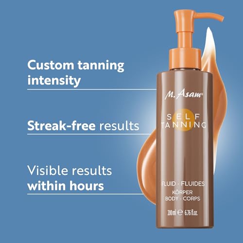 M. Asam SUN Self Tanning Fluid (200 ml) - Autobronceador para el cuerpo con efecto inmediato y de larga duración, efecto natural y bronceado duradero, ingredientes hidratantes - Imagen 3