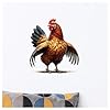 x4 Chicken Vinyl Stickers, Vibrant Blackout Waterproof Decals, Multi Purpose 1@ 20cm Tall Ideal for Toilets, car, Wall or Laptop. 3@ 7cm Tall Ideal for Phone, Cups & Mugs (Chicken, 200mix) #4