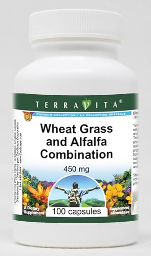 TerraVita Wheat Grass and Alfalfa Combination - 450 mg (100 Capsules, ZIN: 516431) - 2 Pack
