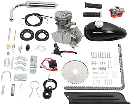 Ktaxon 100cc Bicycle Engine Kit, 2 Stroke Bike Engine Kit, Gas Bike Conversion Kit with Super Fuel-efficient, Powerful Engine for 26-28 Ktaxon 100cc Bicycle Engine Kit, 2 Stroke Bike Engine Kit, Gas Bike Conversion Kit with Super Fuel-efficient, Powerful Engine for 26-28″ Bikes (Silver/Black)
