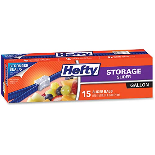 Hefty Slider Storage Bags, Gallon Size, 15 Count