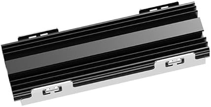 M.2 2280 SSD Heatsink Double-Sided Cooling Aluminum | Double-sided aluminum alloy, groove design, reduces temp 10-30C, fits M.2 2280, desktop PS5(black)
