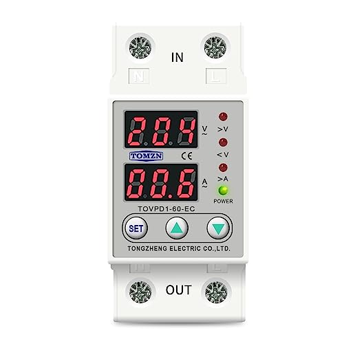 Relais de protection courant réglable TOVPD1-63-EC contre surtension 60A