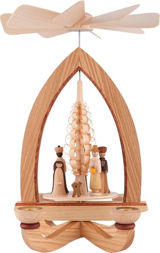 Erzgebirge Palast 1-stöckige Pyramide Christi Geburt - Natur - 28 cm