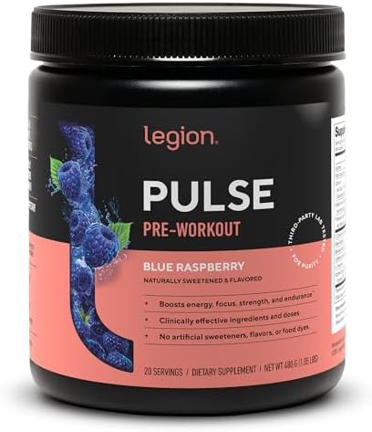 LEGION Pulse Pre Workout - All Natural Nitric Oxide Preworkout Dr...