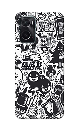 Image of Printed Hard Back Cover Case for Oppo A76 | Oppo A36 | Oppo A96 Back Cover (Mixed Cartoon) -203