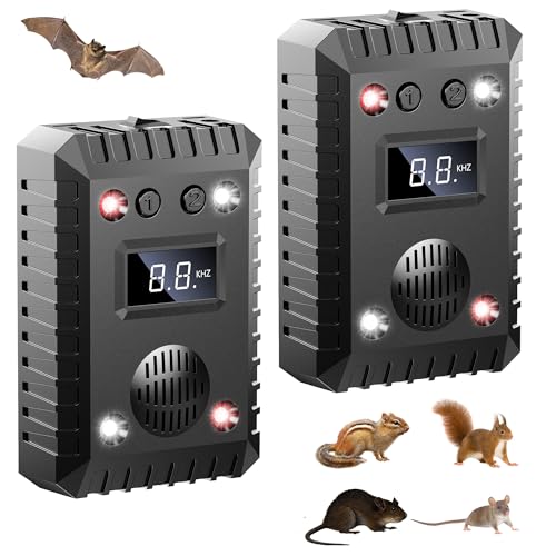𝟐𝟎𝟐𝟔 𝐔𝐩𝐠𝐫𝐚𝐝𝐞𝐝 Rodent Repellent for Car Engines - Ultrasonic Mouse Deterrent, Plug-in & Battery Operated Under Hood Repeller, Keep Mice, Rats & Squirrels Out of Car, Attic, Garage-2 Packs