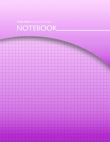 Purple Ombre Colored Graph Paper Notebook: Squared Paper Notepad With Colorful Gradient Pages For School, College, Journaling, P
