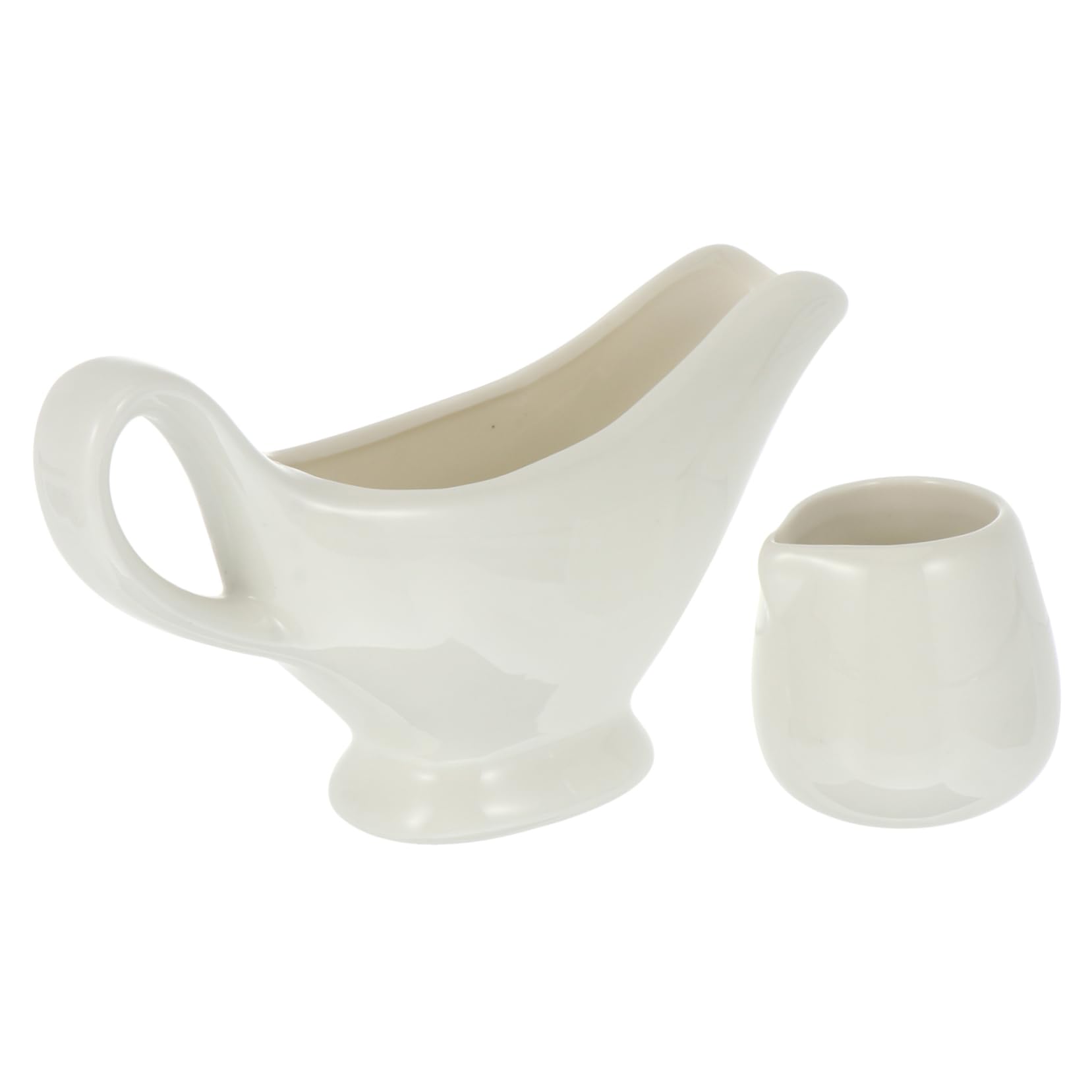 Cabilock 2 Pcs Ceramic Sauce Cups Gravy Boats for Dipping Sauces Dressings Kitchen Containers for Home Restaurants Catering Use