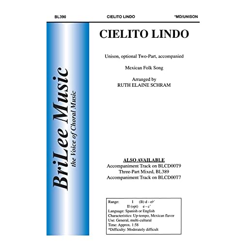 Ruth Elaine Schram-Cielito Lindo-Unison Choir-CHORAL SCORE