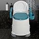 Nachttisch-Toilettenstuhl mit Zwei Eimern, Rutschfester Tragbarer Toilettenstuhl, Breitere Armlehnen, Weich Gepolsterte Rückenlehne, Nachttisch-Toilettenstuhl für Senioren