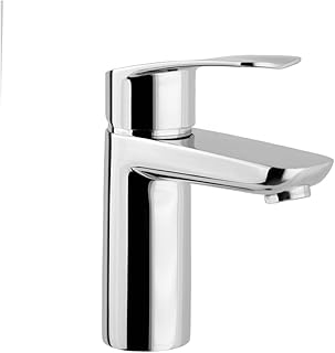 Ramon Soler - Grifo Monomando para Lavabo Cromado, Sistema S2 Ahorro de Agua, Diseño Moderno, Serie New Fly, Ideal para Ba...