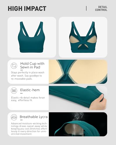 Image of RUNNING GIRL Sports Bras for Women,Light Impact Molded Cup Strap Sports Bra with Sewn in Pads,Best for A-C Cup