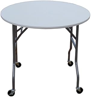 Banquet Tables Pro 36 Inch Round Folding Table on Wheels for Weddings and Events