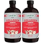 Pet Collagen Supplement - Grass Fed Beef Hydrolyzed - Natural Beef Flavour - Joint Care - Mobility & Health - Gluten, GMO & Sugar Free - for Dog & Cats - Made in Canada - 500ml (Pack of 2)