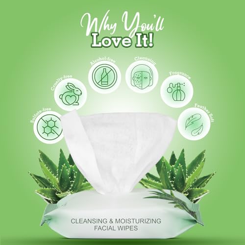 Image of Glam21 Facial Wipes | Super-Soft, Moisturizing & Refreshing | Effectively Cleans Dust, Dirt & Impurities | Gentle Daily Use Makeup Wipes | With Aloe Vera Extracts | 25 PCS
