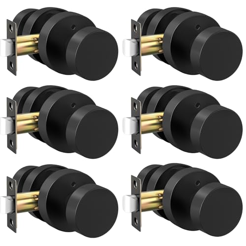 Haidms Matte Black Interior Door Knobs