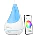 VOCOlinc Smart Aroma Diffuser, Essential Oil (NOT included) Ultrasonic Adjustable Cool Mist, 16 Million Colors Light, Timer, BPA-Free, 300ml, Works w/HomeKit, Alexa, Google, WiFi 2.4GHz, FlowerBud