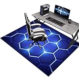 Tapis de Sous-Chaise de Bureau Facile à Glisser: le tapis de chaise pour sols durs est à poils courts, ce tapis de sol pour fauteuil qui permet à la chaise roulante de se déplacer facilement sans déraper. Tapis de chaise de bureau pour sol en bois dur ne présente aucun risque de s'enrouler lorsque les roues glissent. De plus, le tapis chaise de bureau gaming est un joli tapis de pied confortable pour vous lorsque vous êtes assis à votre bureau toute la journée