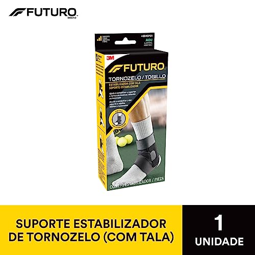 Futuro, 3M, Tornozeleira Com Tala, Bilateral, Preta, Tamanho Ajustável