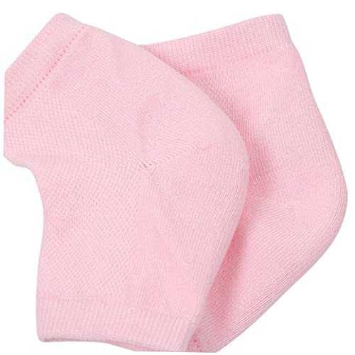 SOESFOUFU 4-Pack Unisex Breathable Ankle Socks Moisturizing Gel Anti-Cracking Heel Support (Grey)