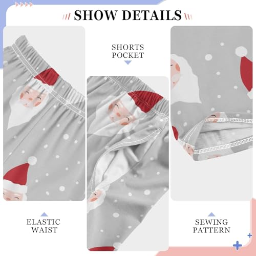 Boys' Pants Christmas Cute Santa Claus Dots Long Bottoms Jogger Pants Elastic Waist Trousers with Pockets S-XL4