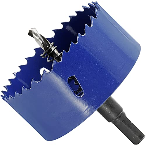 Image of Luomorgo 80mm /3.15 inch Hole Saw, 1 1 /4 inch Cutting Depth | HSS Bi-Metal, For Wood Cornhole Boards, Plastic Drywall & Metal Sheet