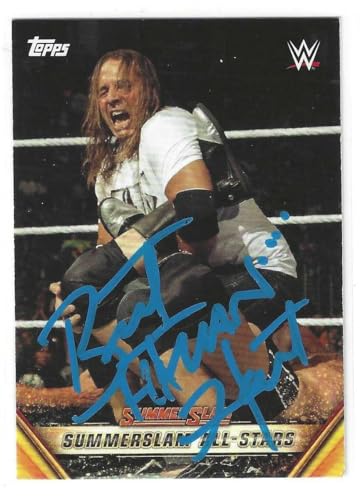 Bret "Hit Man" Hart Signed 2019 Topps WWE Summer Slam Card MSS-25 - Autographed Wrestling Cards