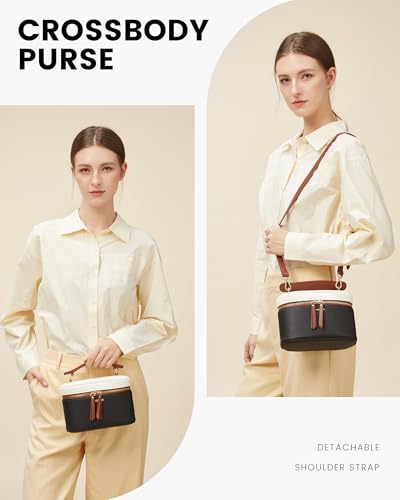 LOVEVOOK Crossbody Bag for Women, Top Handle Shoulder Pouch Purse Small PU Leather Satchel Handbag, Flap Box Bag for Ladies2
