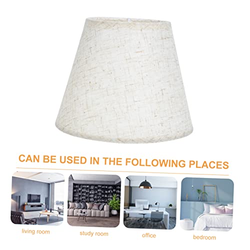 Image of Beige Fabric Pvc Lampshade Replacement for Table Ceiling and Wall Lights Woven Design for Children S Room and Home Lighting Accessories