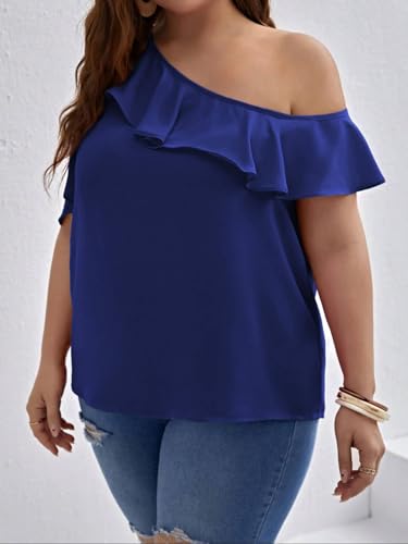 Image of KOTTY Womens Floral Flutter Sleeve Empire Navy Blue Button Boat Neck Top