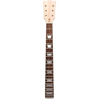 Alnicov Electric Guitar Neck 22 Frets Maple Neck Rosewood Fingerboard with White Trapezoidal Dots Inlay for Gibson LP Guitars