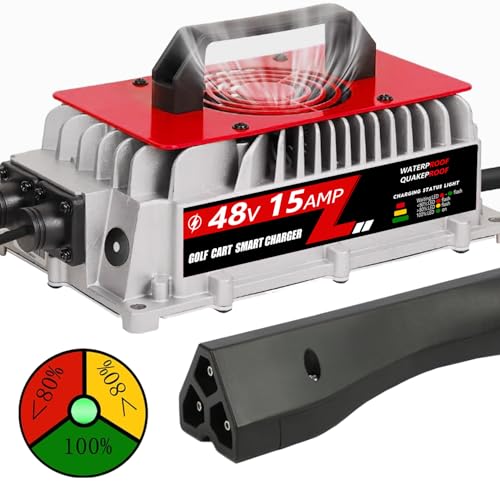 Chargeur de batterie pour chariot de golf 48V 15A avec prise 3 broches