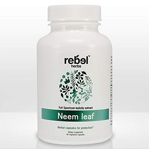 Rebel Herbs Neem Capsules Supports Skin & Immune Health, Detox, Healthy Inflammatory Response, Vegan, Gluten-Free, Certified Organic Neem Leaf, Supports Liver Health #TOP1