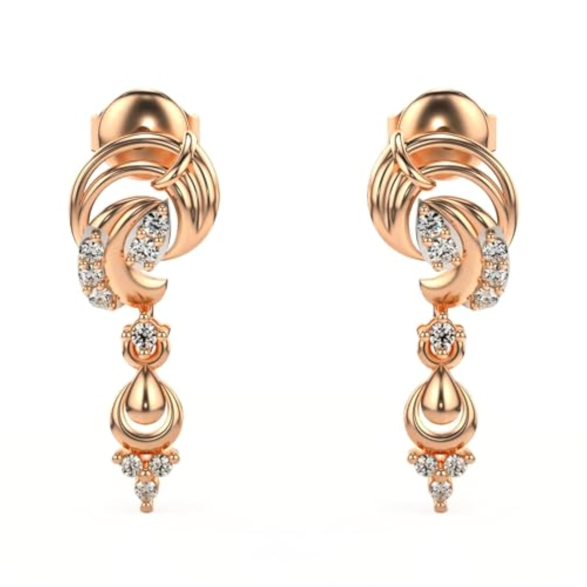 Women's Sterling Silver & Lab Grown Diamond 0.18cts Earrings