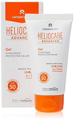 Heliocare Advanced Gel SPF 50 - Crema Solar Facial, Textura Gel, Ligera, Rápida Absorción, Antioxidante, Pieles Mixtas o Grasas, No Comedogénica, 50ml Cover