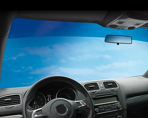 Foliatec Sunvisor Reflex Pellicola Antiriflesso, Pellicola Protettiva Solare, Pellicola Per Parabrezza Con Elegante Sfumatura Di Colore, Blu, 20 X 150 Cm - 3