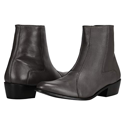 Image of LIBERTYZENO Mens Animal Print & Plain Leather Adults High Ankle Retro Dress Boots for Easter Gift