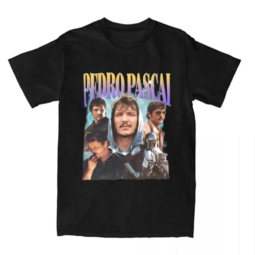 Photo de Générique T-Shirts De Couple,Pedro Pascal Manches Courtes Amples, Style De Rue Décontracté, Adaptés À Un Usage Quotidien (1 M)
