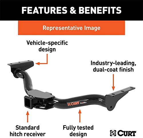 CURT 13392 Class 3 Trailer Hitch, 2-Inch Receiver, Fits Select Jeep Wrangler JK, JL